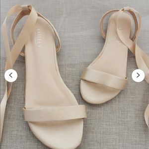 Kailee P Wedding Sandals in Champagne Ivory
